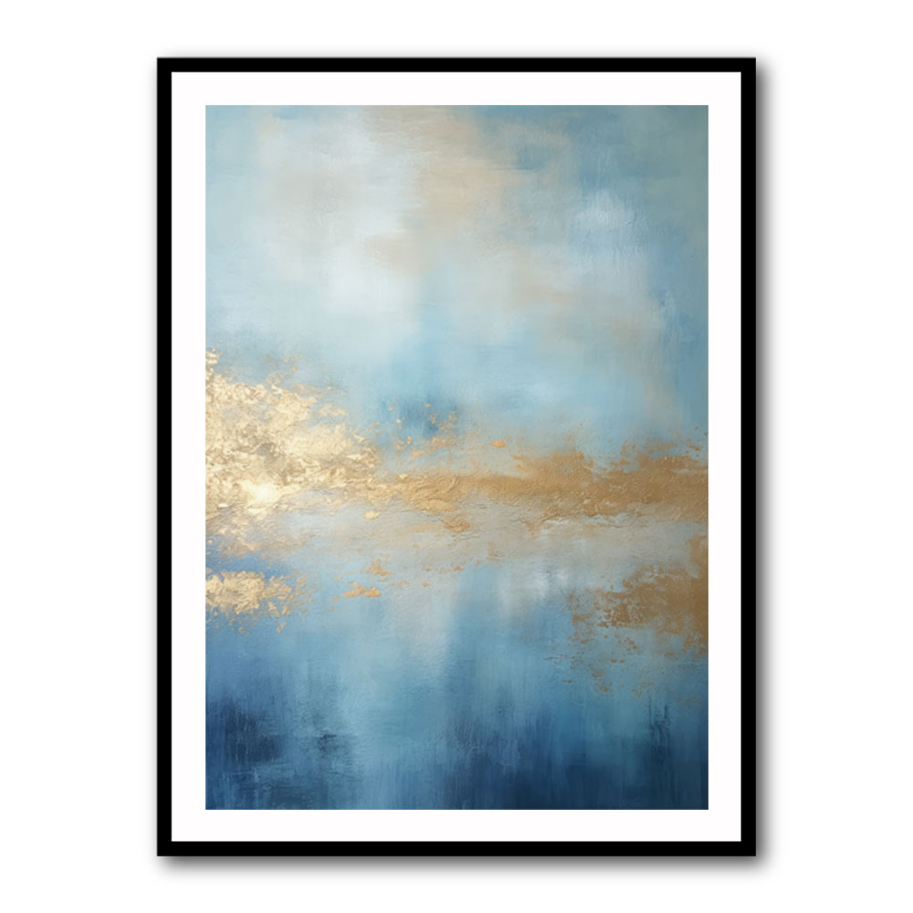 Blue & Gold Abstract 3 Wall Art