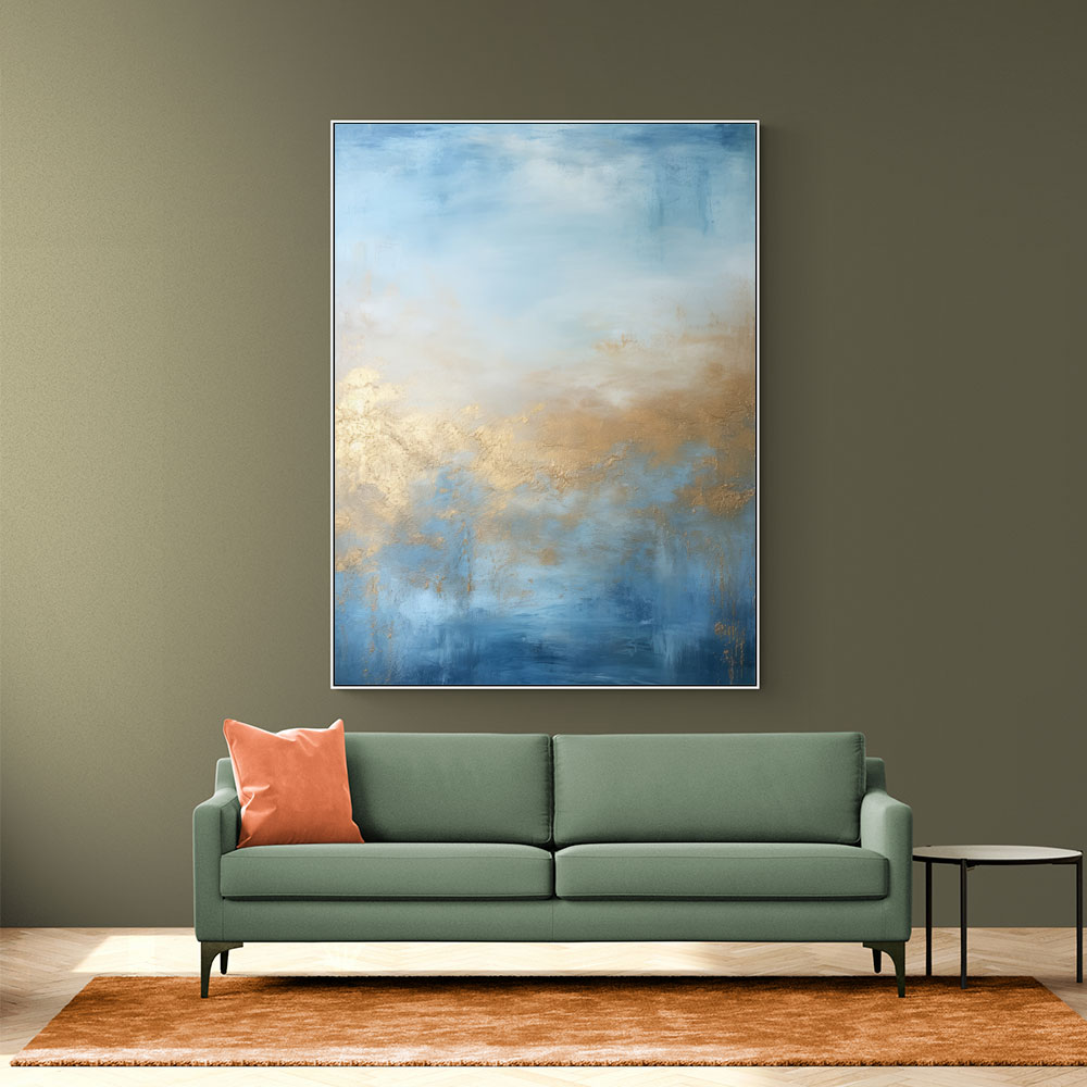 Blue & Gold Abstract 4 Wall Art