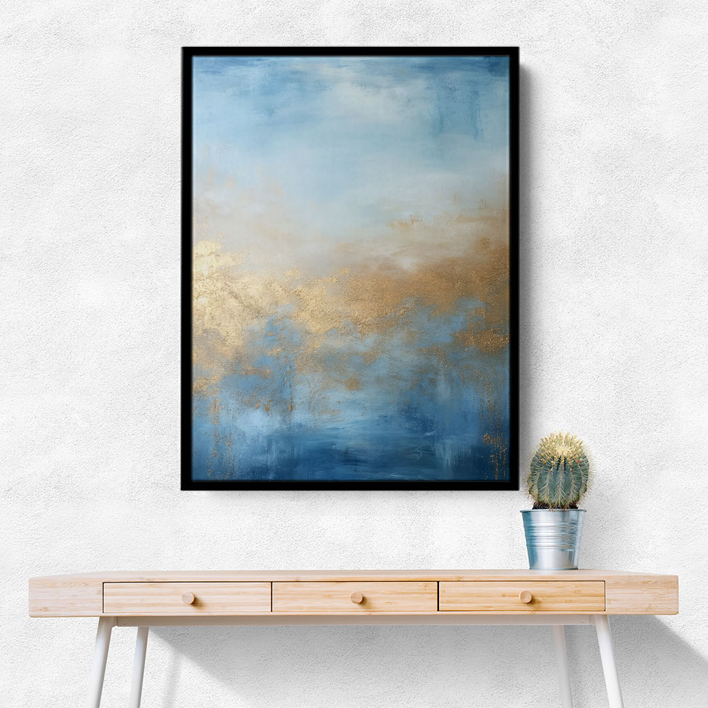 Blue & Gold Abstract 4 Wall Art