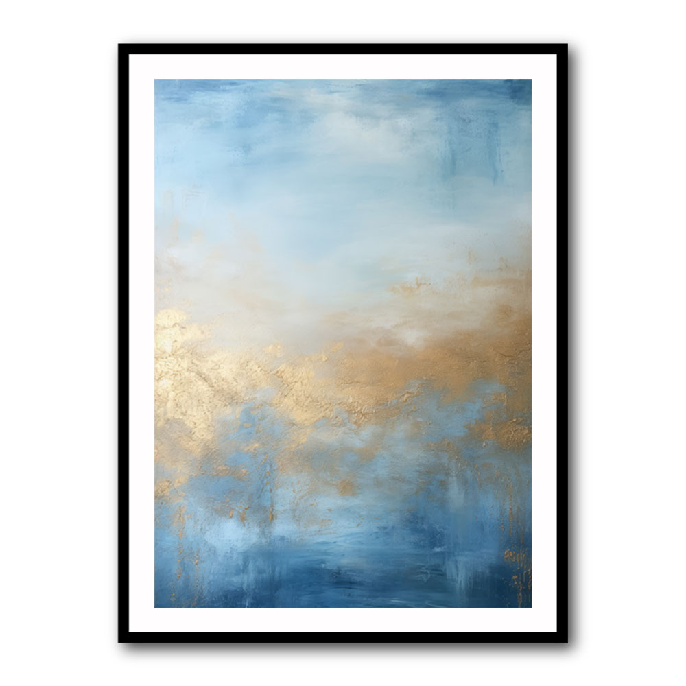 Blue & Gold Abstract 4 Wall Art