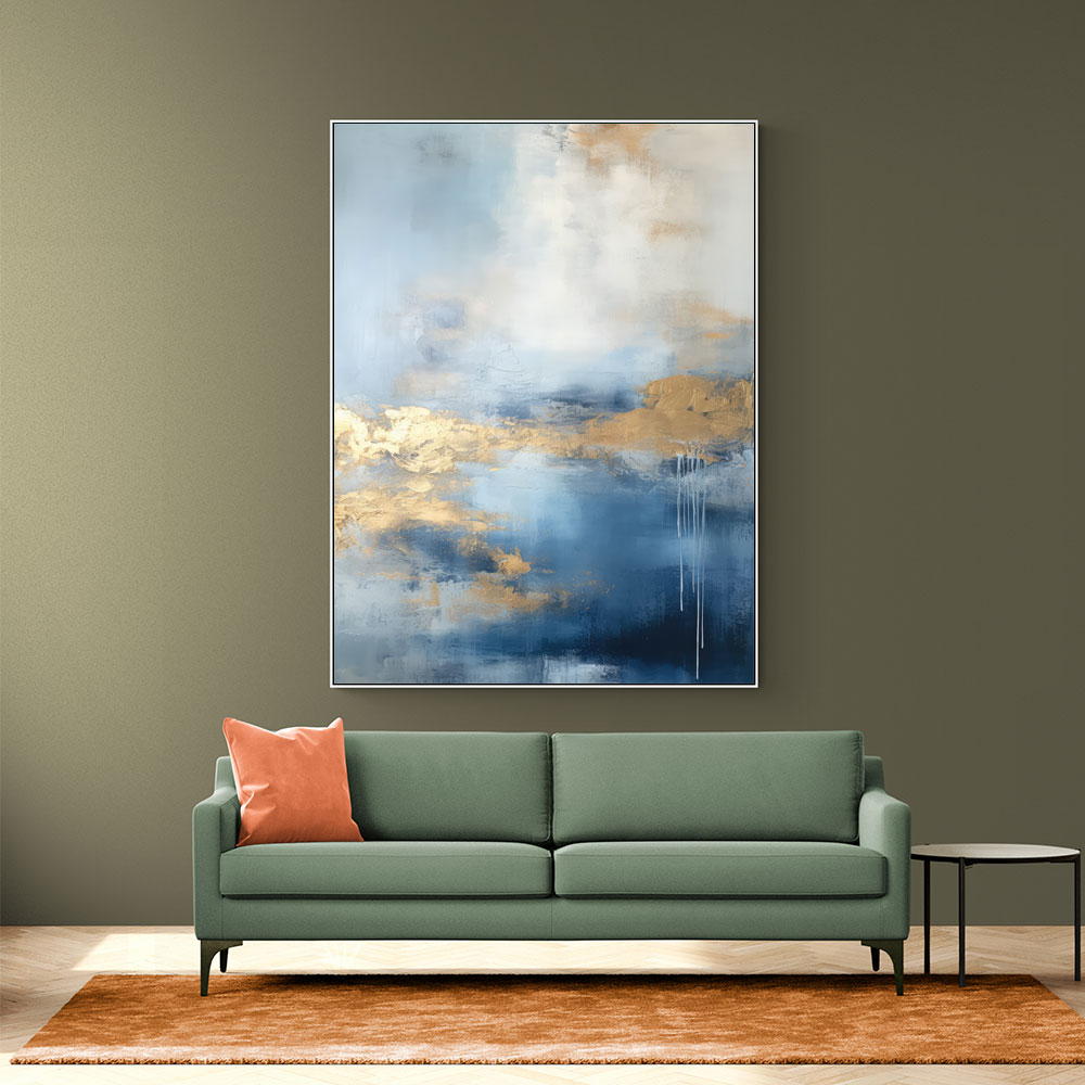 Blue & Gold Abstract 5 Wall Art