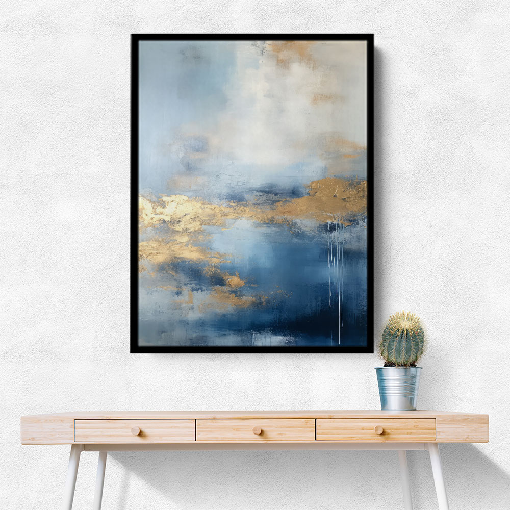 Blue & Gold Abstract 5 Wall Art