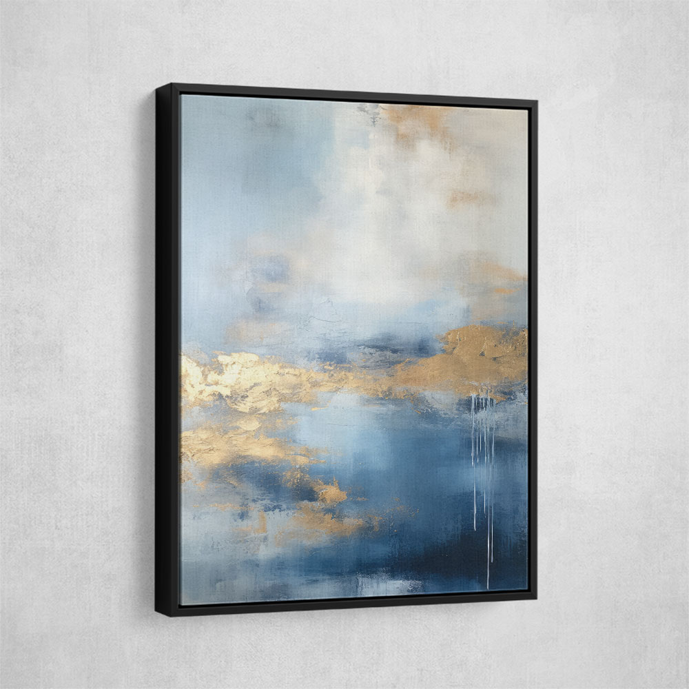 Blue & Gold Abstract 5 Wall Art