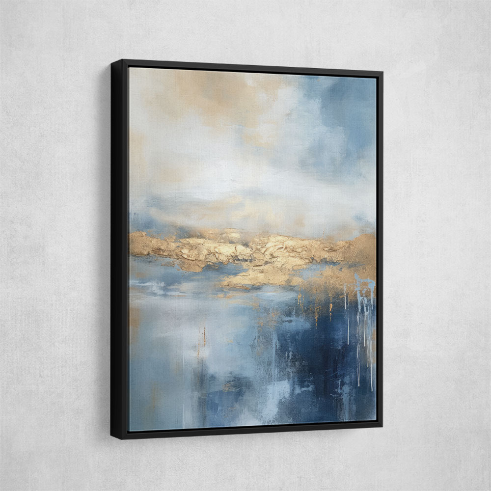 Blue & Gold Abstract 6 Wall Art