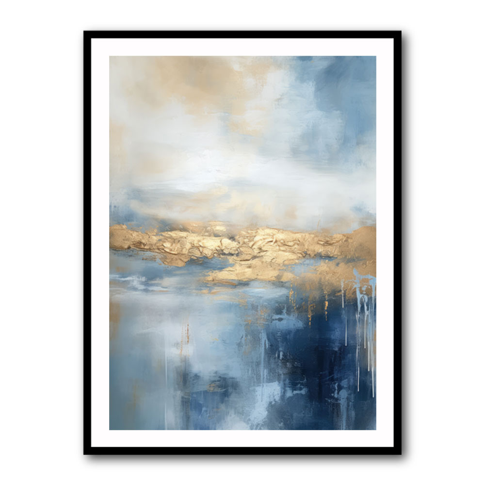 Blue & Gold Abstract 6 Wall Art