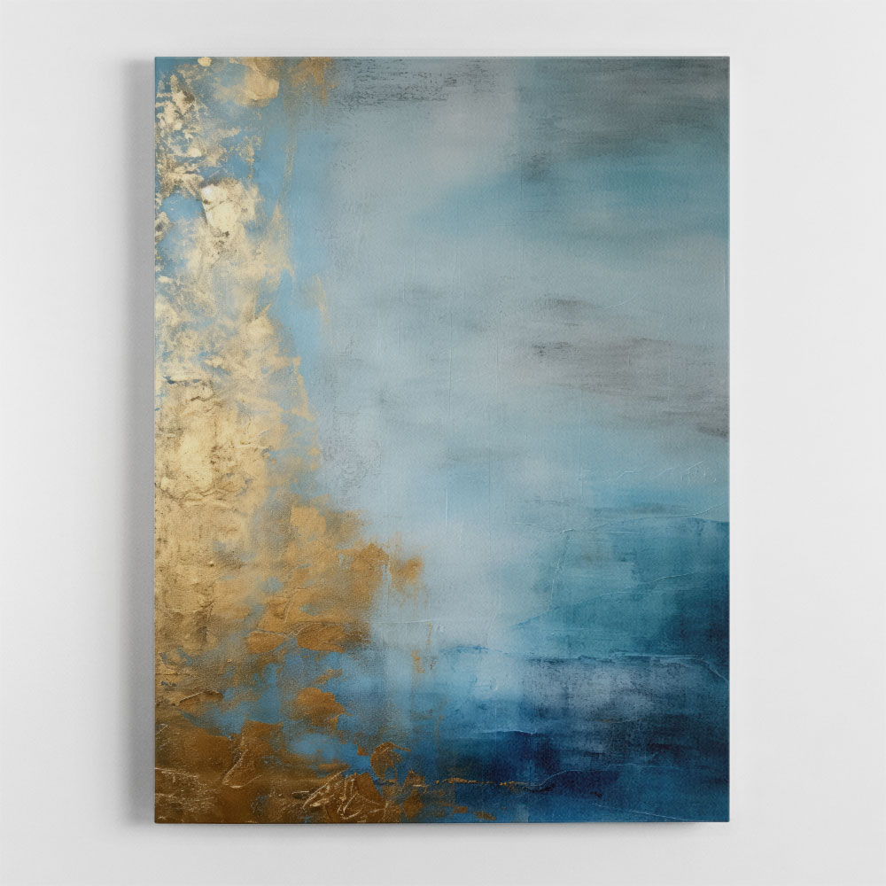 Blue & Gold Abstract 7 Wall Art