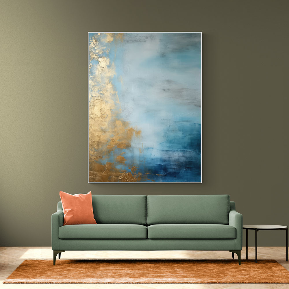 Blue & Gold Abstract 7 Wall Art