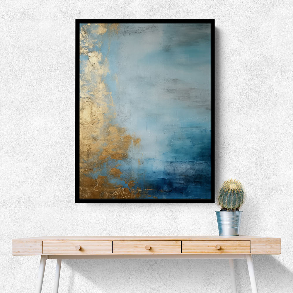 Blue & Gold Abstract 7 Wall Art