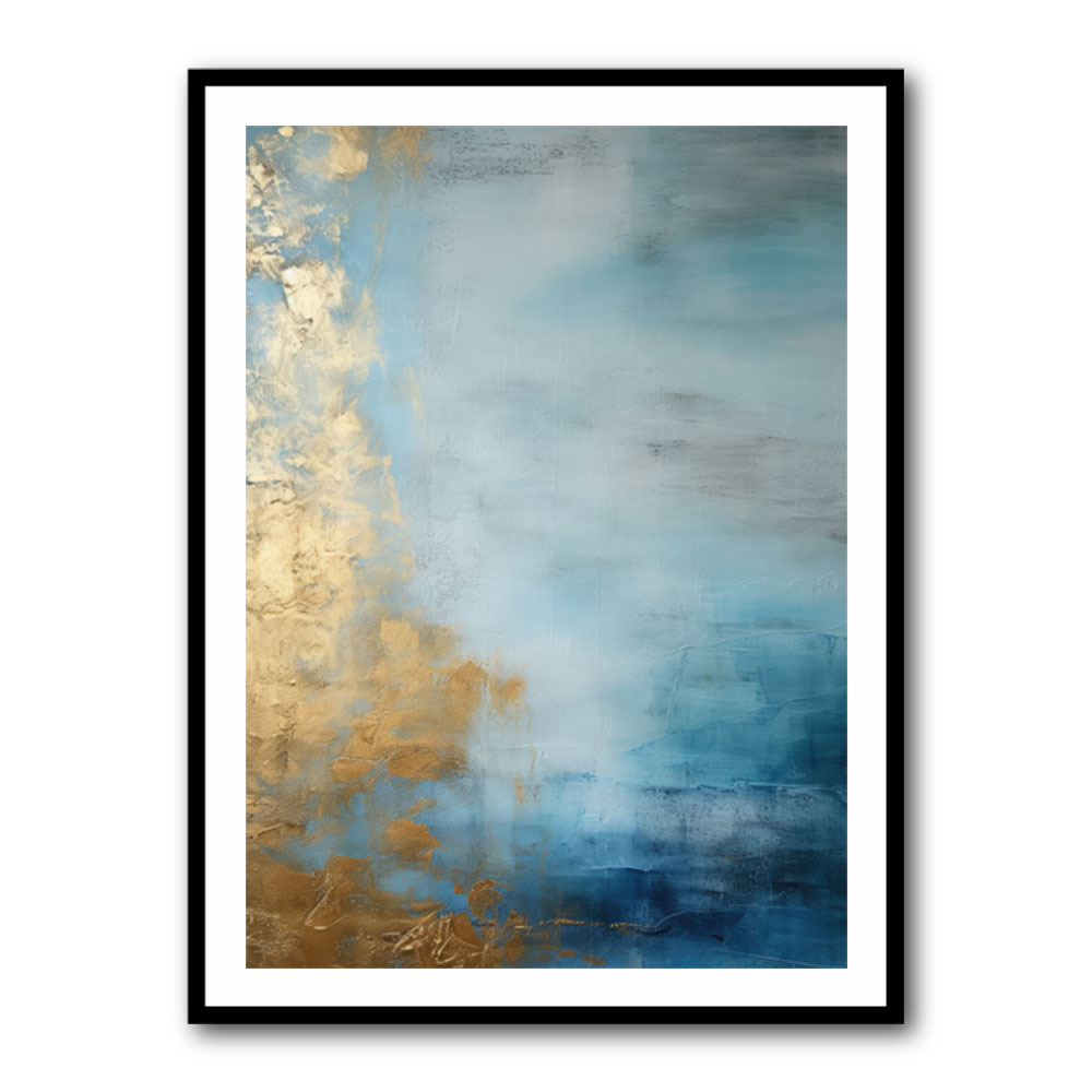 Blue & Gold Abstract 7 Wall Art