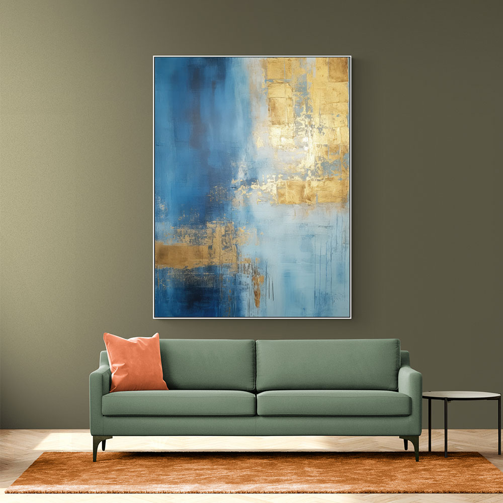 Blue & Gold Abstract 8 Wall Art