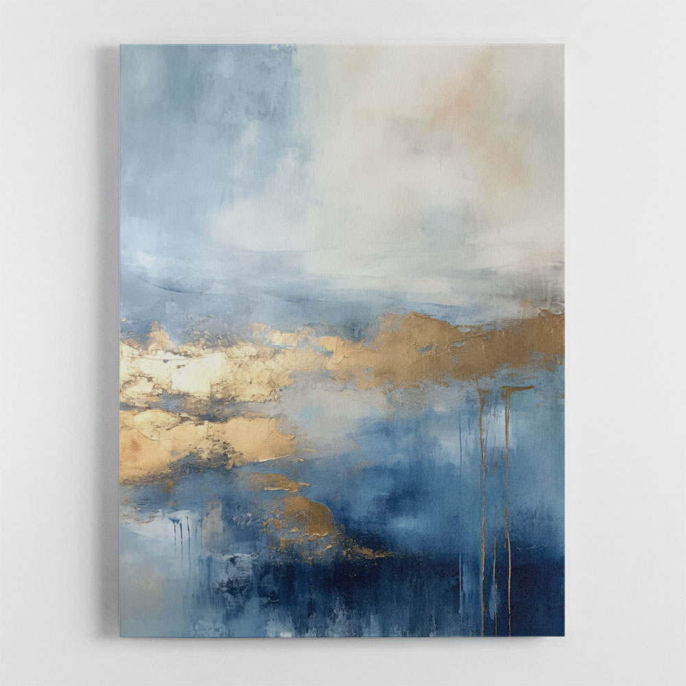 Blue & Gold Abstract 9 Wall Art