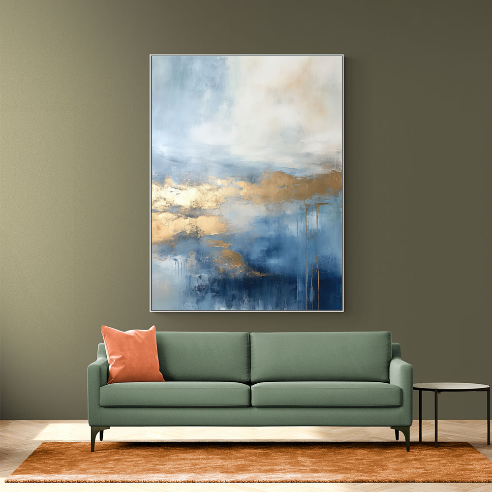 Blue & Gold Abstract 9 Wall Art
