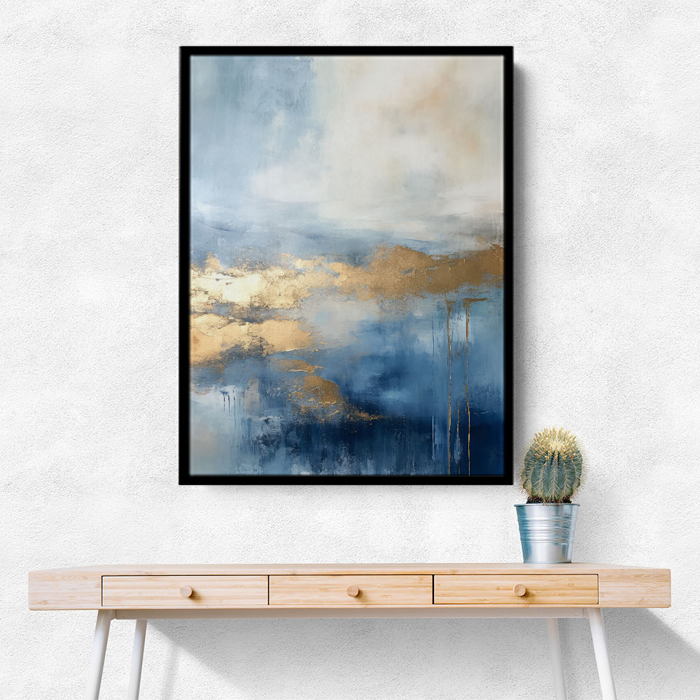 Blue & Gold Abstract 9 Wall Art