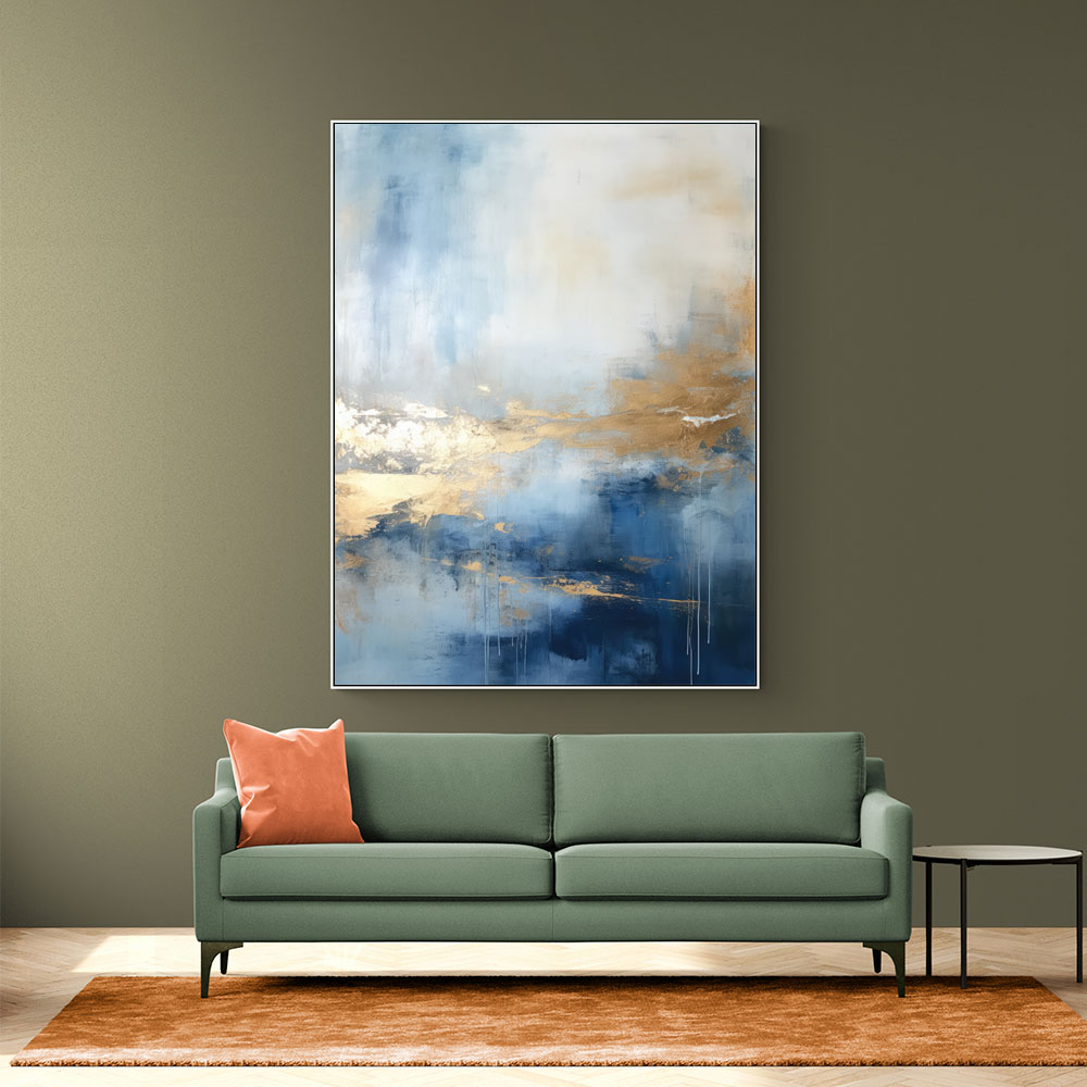 Blue & Gold Abstract 10 Wall Art