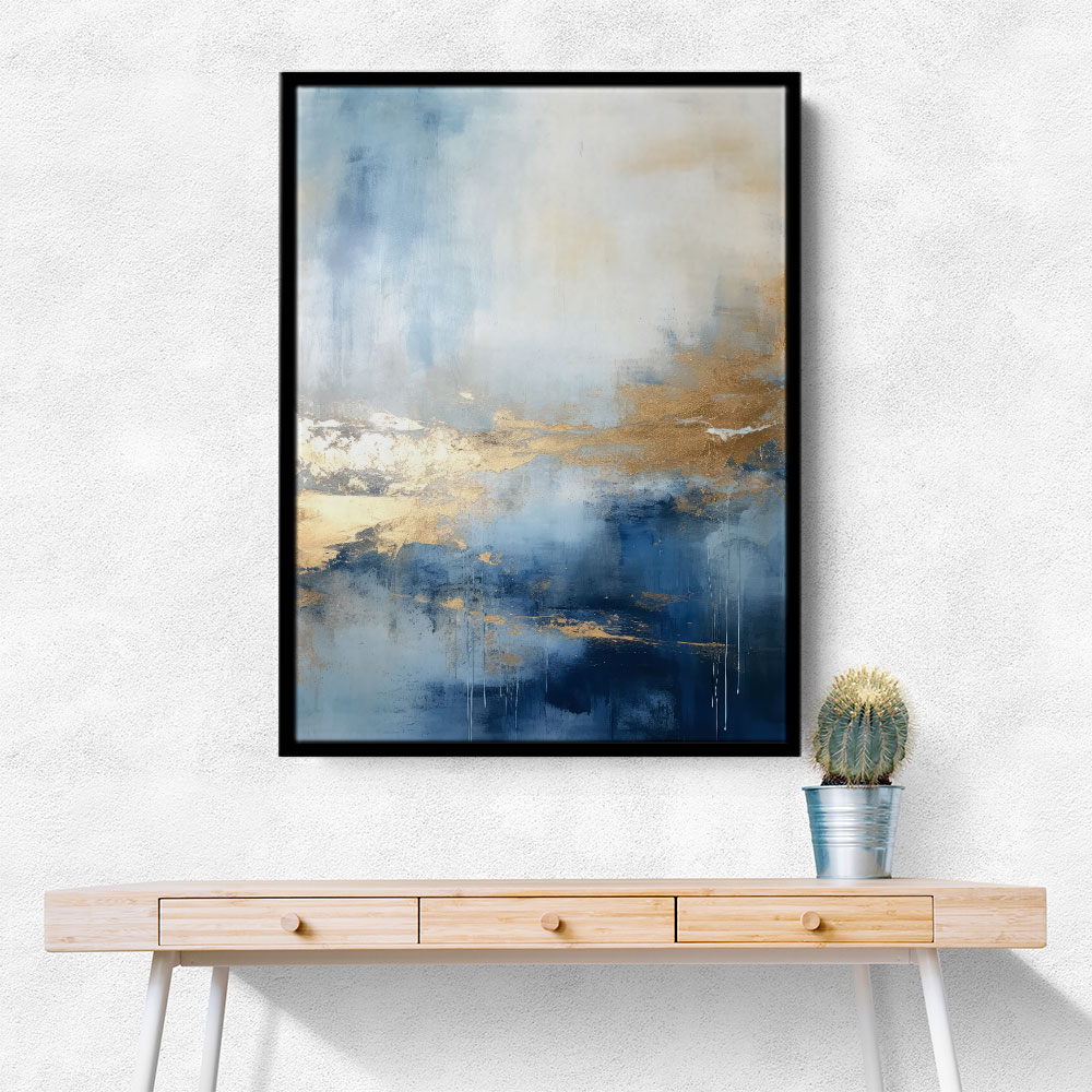 Blue & Gold Abstract 10 Wall Art