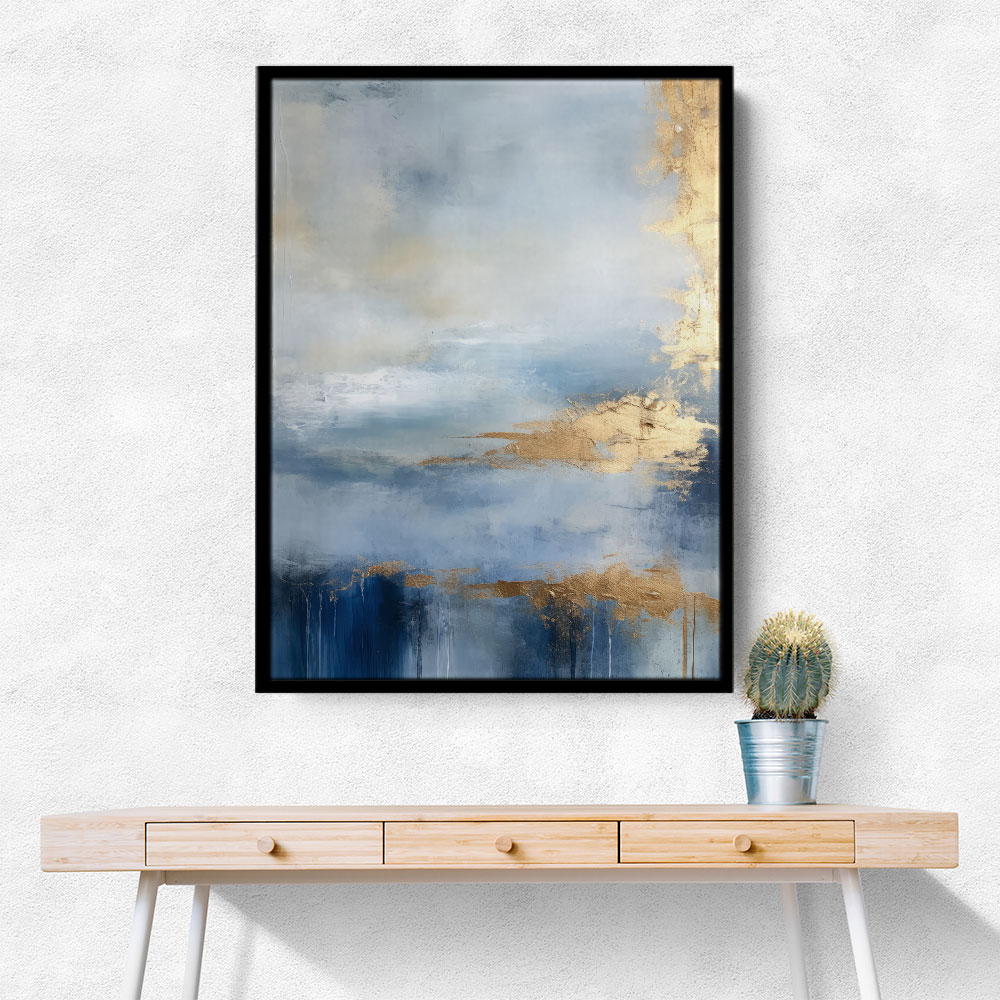 Blue & Gold Abstract 11 Wall Art