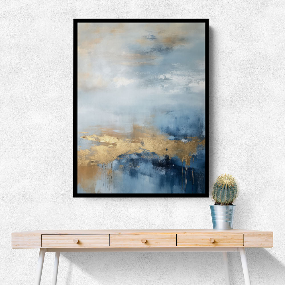 Blue & Gold Abstract 12 Wall Art
