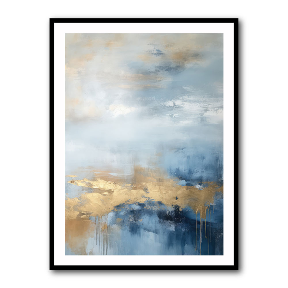 Blue & Gold Abstract 12 Wall Art