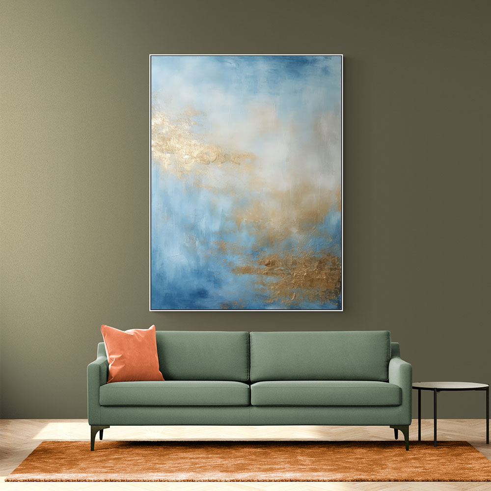 Blue & Gold Abstract 14 Wall Art