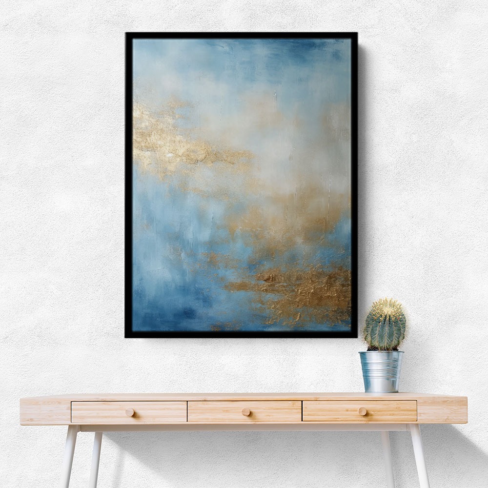 Blue & Gold Abstract 14 Wall Art