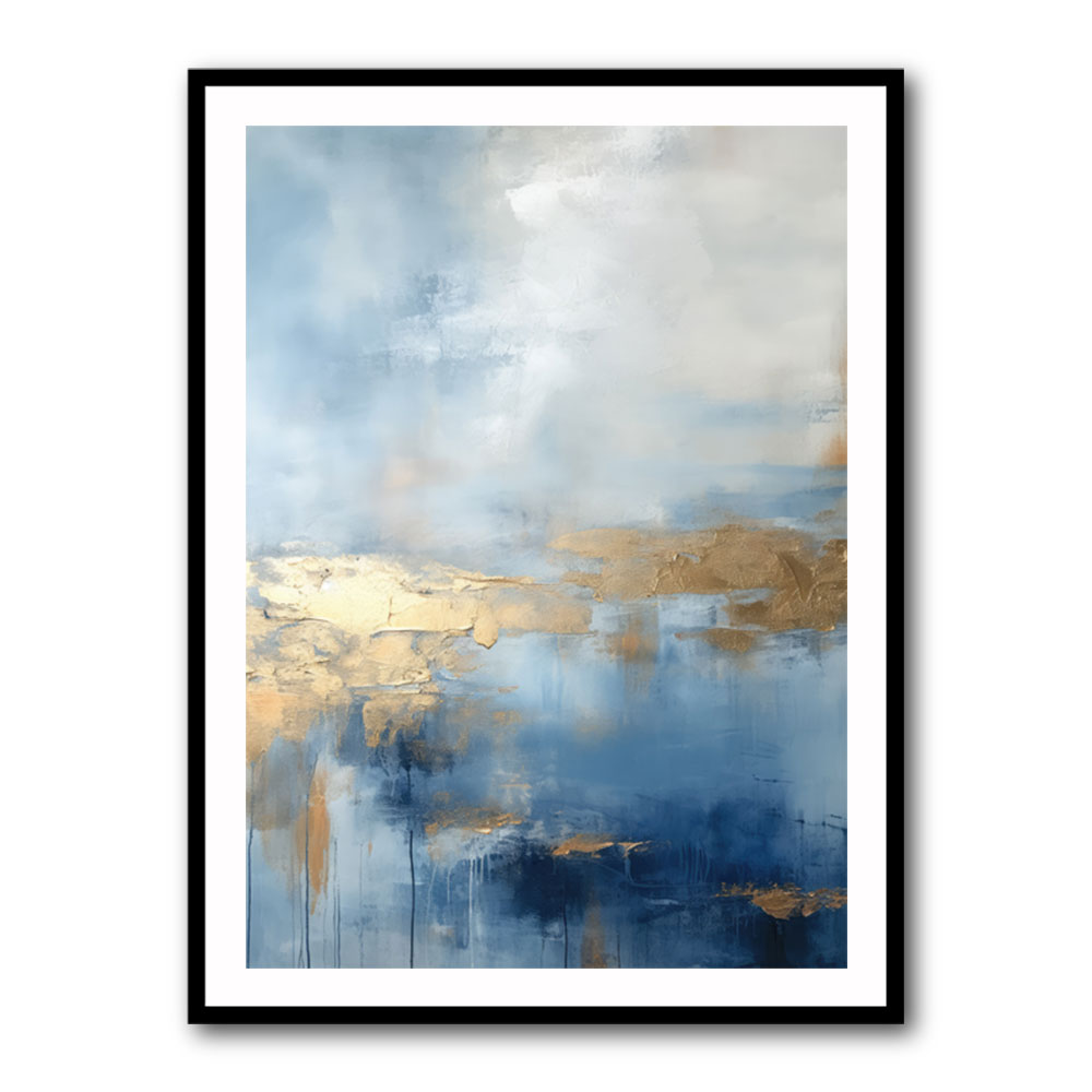 Blue & Gold Abstract 15 Wall Art