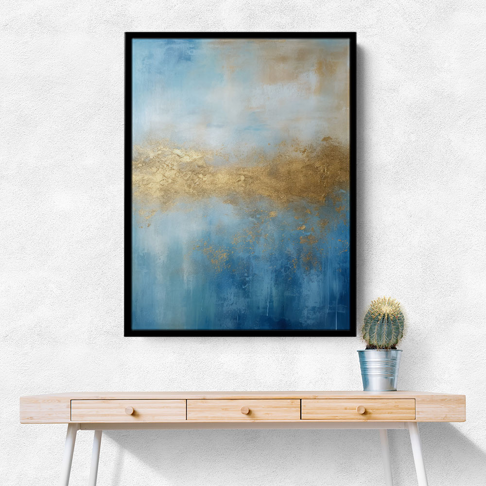 Blue & Gold Abstract 16 Wall Art