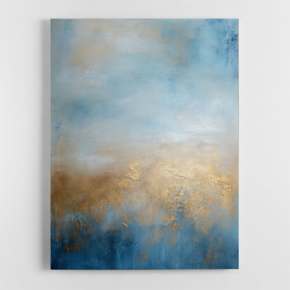 Blue & Gold Abstract 17 Wall Art