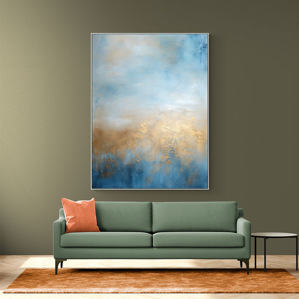 Blue & Gold Abstract 17 Wall Art