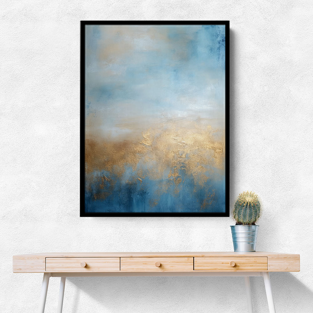 Blue & Gold Abstract 17 Wall Art