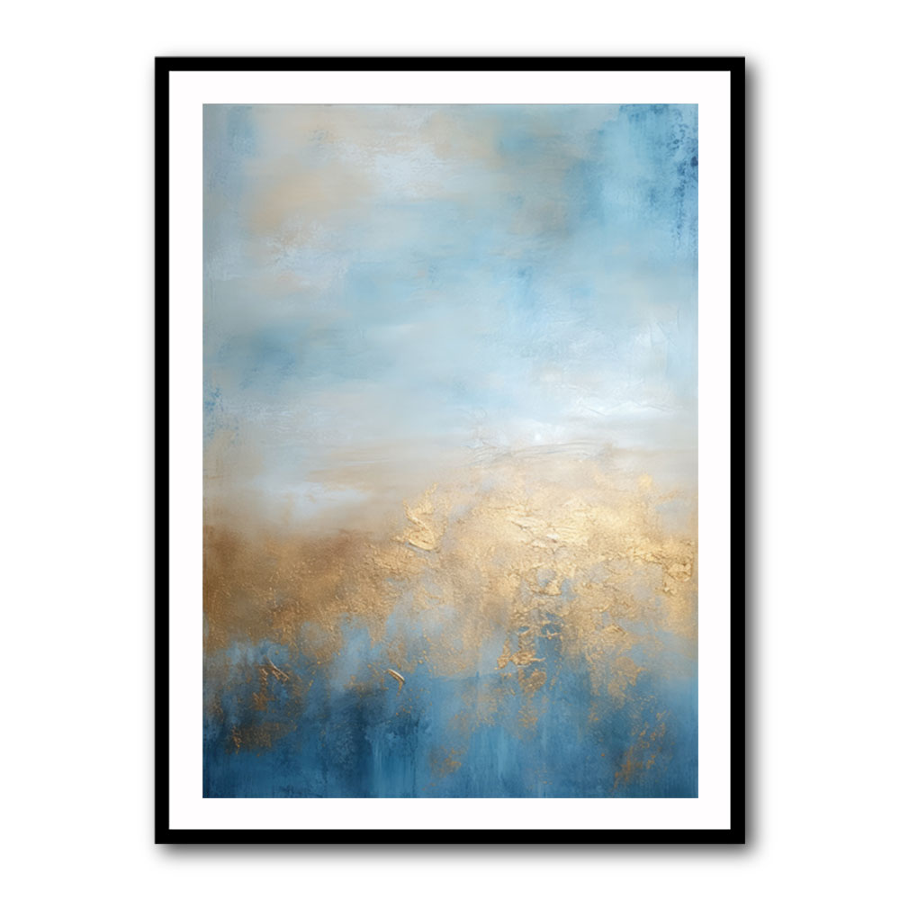 Blue & Gold Abstract 17 Wall Art