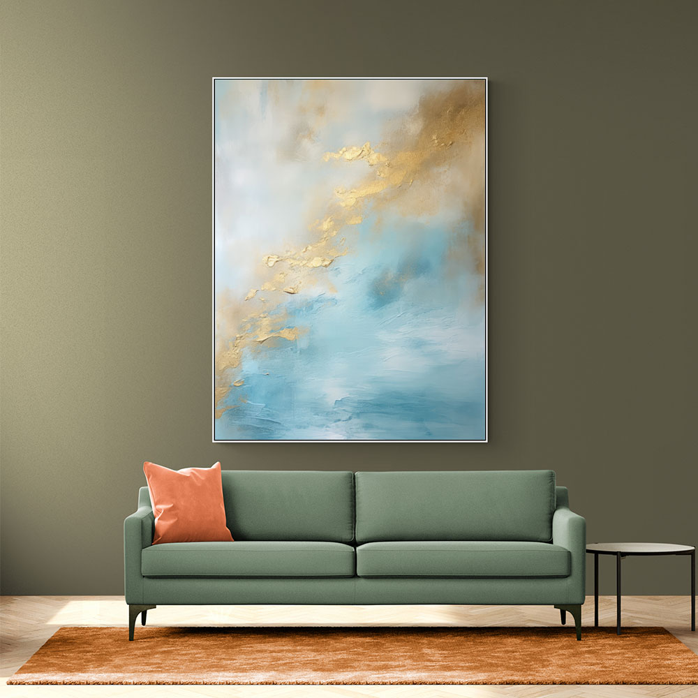 Blue & Gold Abstract 18 Wall Art