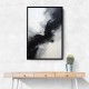 Black Brush Strokes Abstract Wall Art