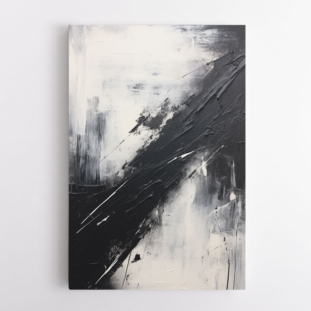 Black Brush Strokes 4 Abstract Wall Art