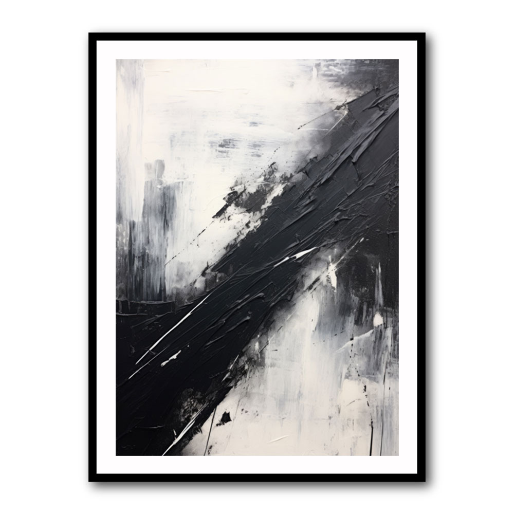 Black Brush Strokes 4 Abstract Wall Art