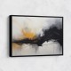 Black & Gold Abstract Strokes Wall Art