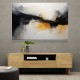 Black & Gold Abstract Strokes 1 Wall Art