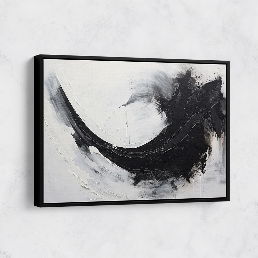 Black Brush Strokes 5 Abstract Wall Art