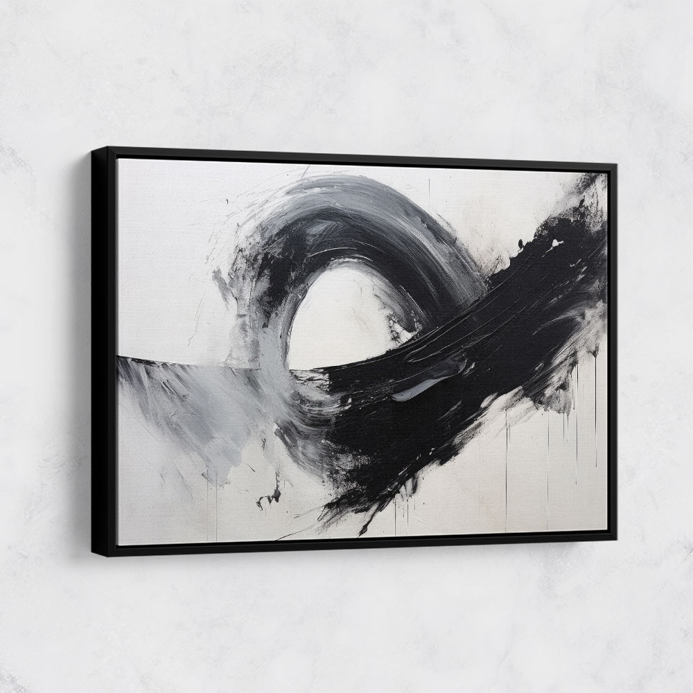 Black Brush Strokes 6 Abstract Wall Art