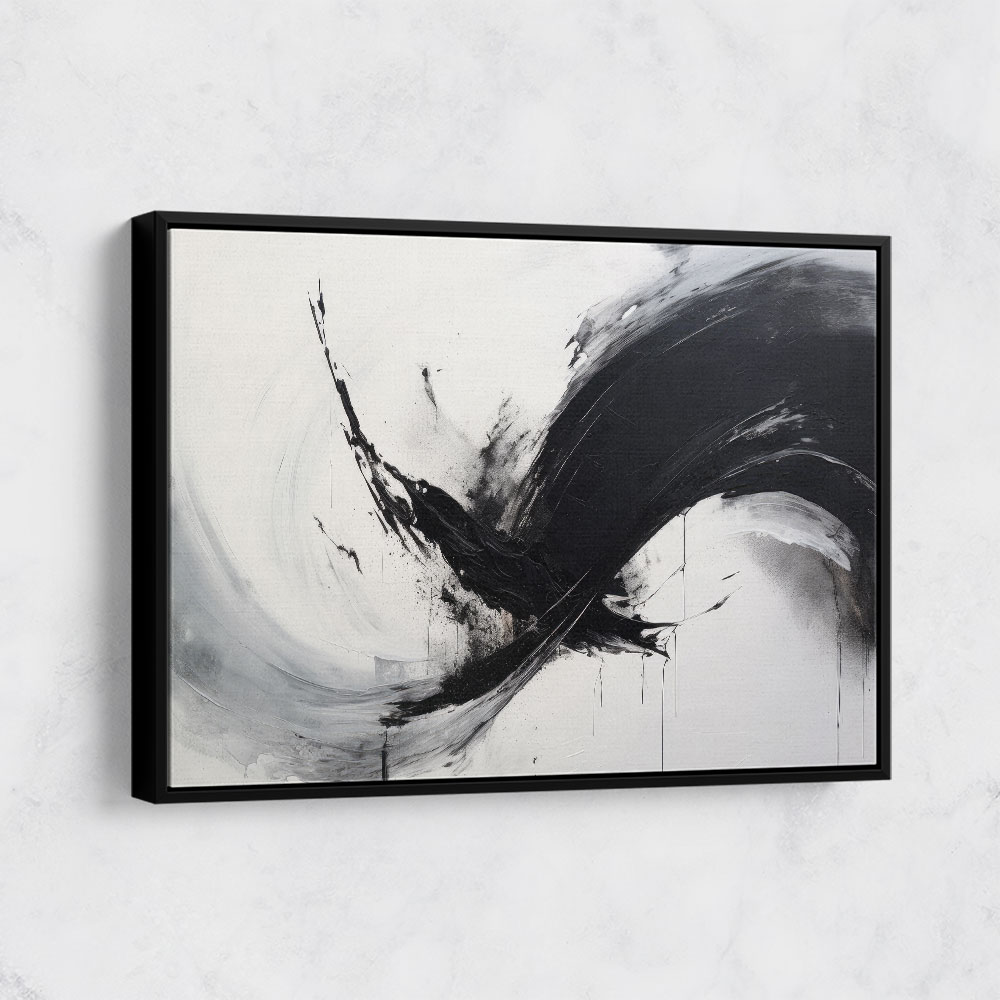 Black Brush Strokes 9 Abstract Wall Art