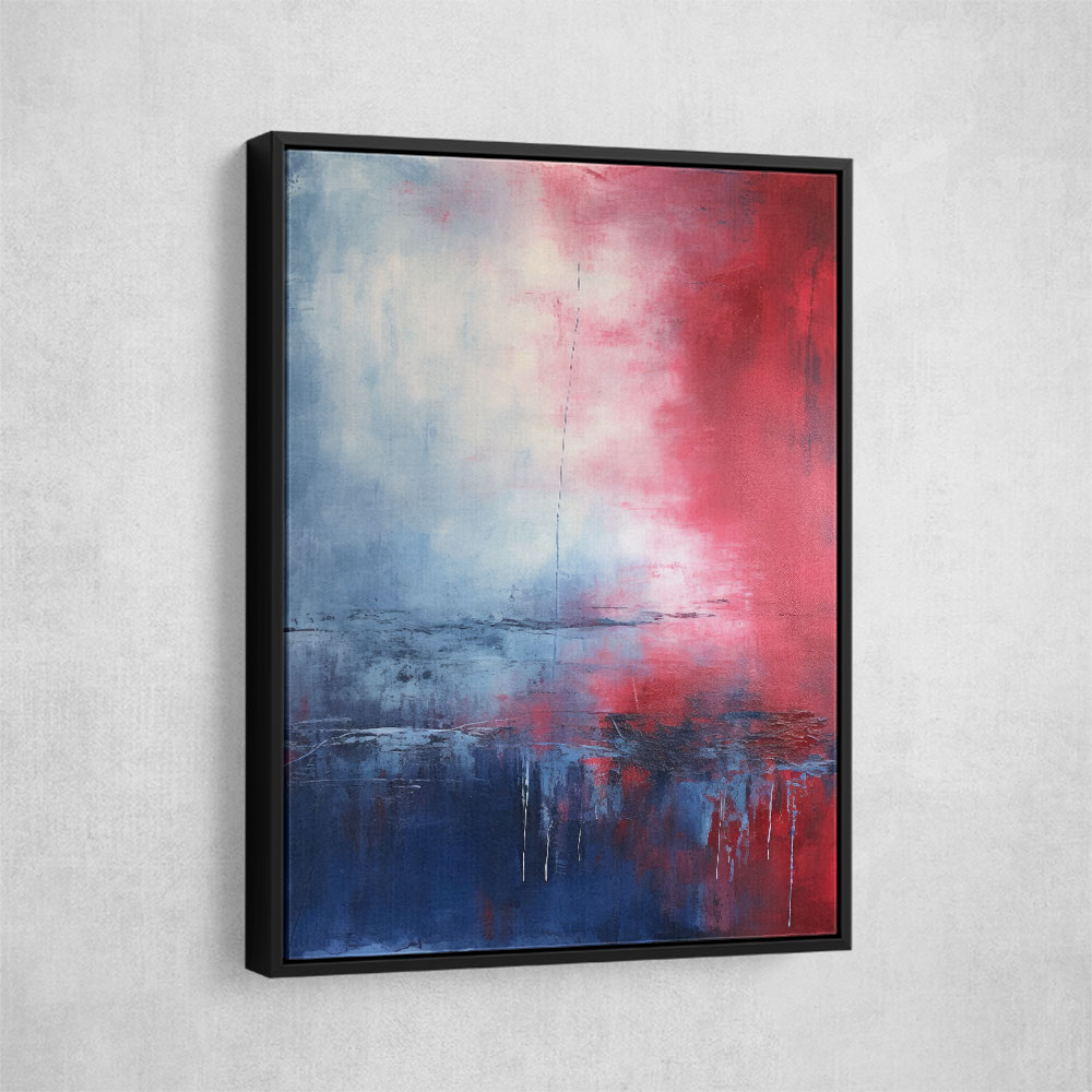 Red & Blue Abstract Wall Art
