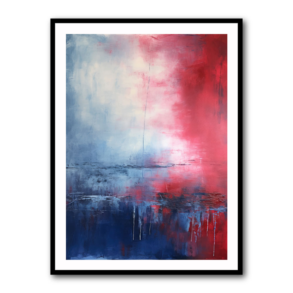 Red & Blue Abstract Wall Art