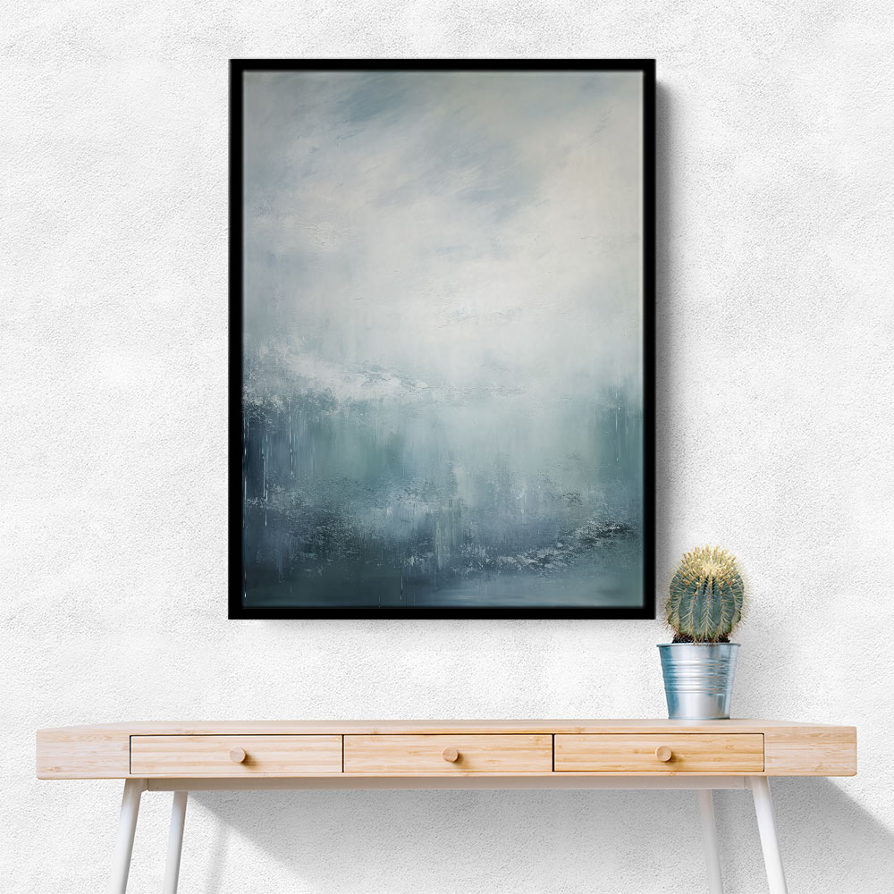 Blue & Silver Abstract 1 Wall Art