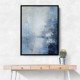 Blue & Silver Abstract 2 Wall Art