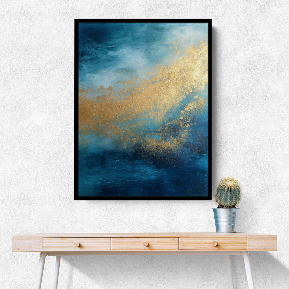 Blue & Gold Abstract 19 Wall Art