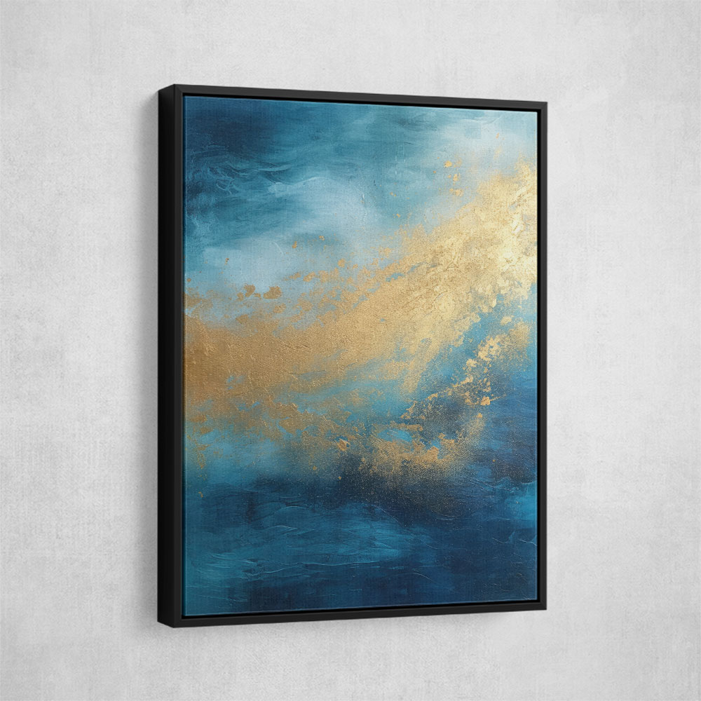 Blue & Gold Abstract 19 Wall Art