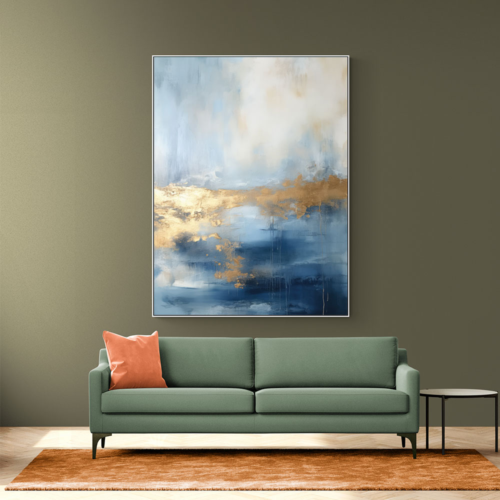 Blue & Gold Abstract 20 Wall Art