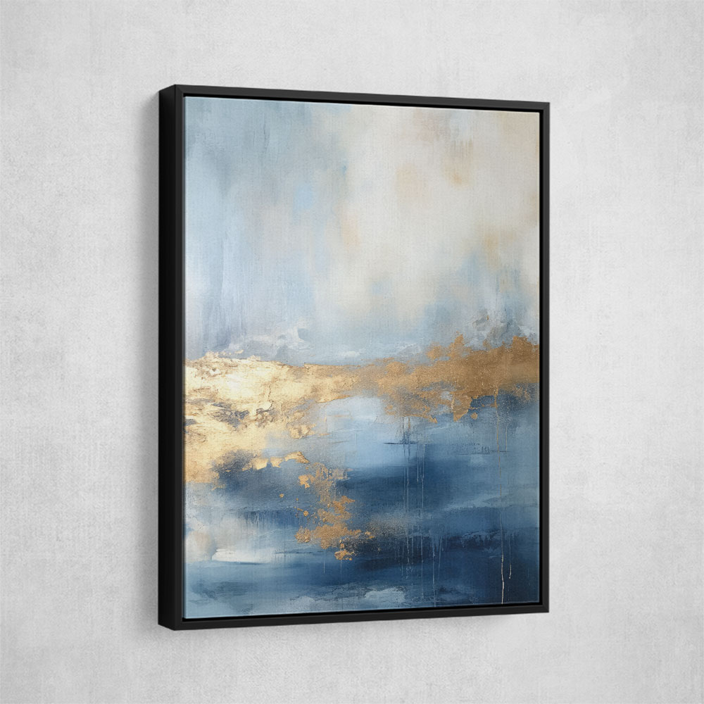 Blue & Gold Abstract 20 Wall Art