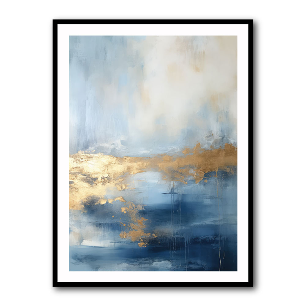 Blue & Gold Abstract 20 Wall Art