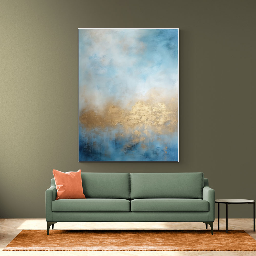 Blue & Gold Abstract 21 Wall Art