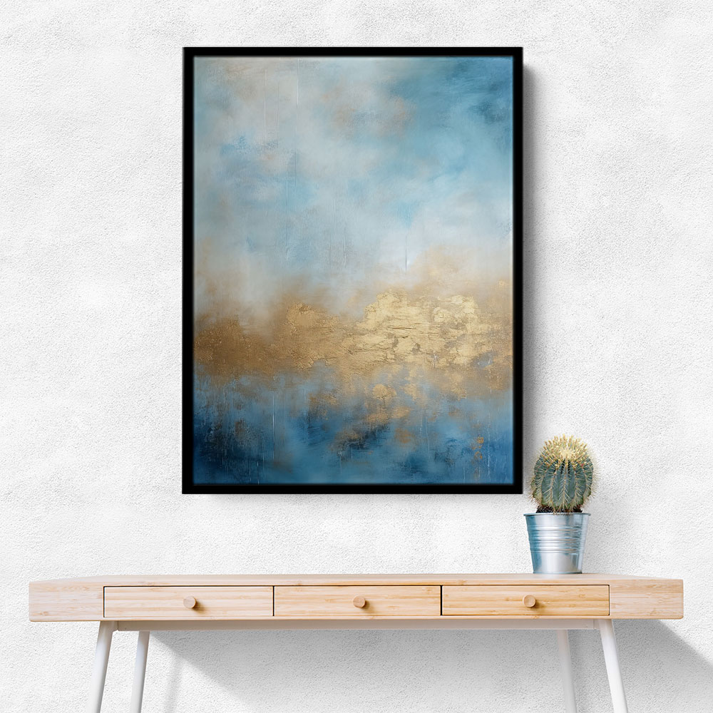 Blue & Gold Abstract 21 Wall Art